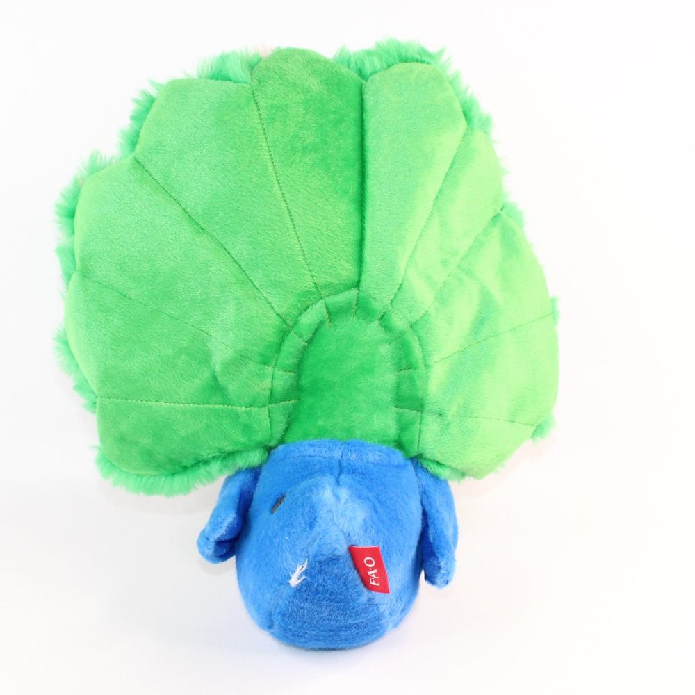 FAO Schwarz Plush Peacock Bird 2013 Blue Green Stuffed Animal 14" Stuffie - Picture 4 of 8